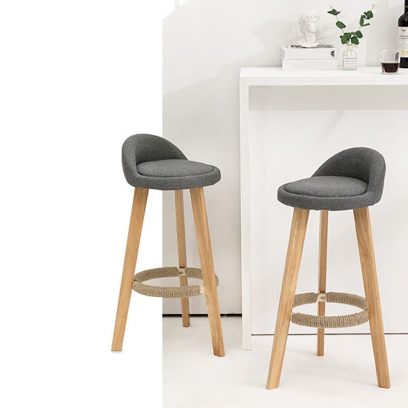 Modern Armless Backrest Counter Stool Wood Household Bar Stool with Wooden Seat Clearhalo 'Bar Furniture' 'Bar Stools' 'bar_stools' 'furn' 'furn_bar_stools' 'furniture_bar_stools' 'Kitchen & Dining Furniture' 'kitchen&dining_furn' 'kitchen' 'kitchen_furn' Furniture' 1200x1200_ee0b7453-2a6f-4b9d-bb05-d4040a1c565b