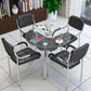 Modern Style Tempered Glass Dining Table Tripod Base Dining Site Table for Dining Room Clearhalo ' dining_table' 'Dining Tables & Seating' 'Dining Tables' 'furn' 'furn_dining_table' 'Furniture' 'furniture_dining_table' 'Kitchen & Dining Furniture' 'kitchen&dining_furn' 'kitchen' 'kitchen_dining_table' 1200x1200_ee0de41b-9e8e-4c83-bb36-712cfcef1d34