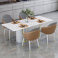 Nordic 1/5 Pieces Dining Set Rectangle Stone Dining Table for Living Room Clearhalo 'Dining Room Sets' 'Dining Tables & Seating' 'dining_room_set' 'furn' 'furn_dining_room_set' 'Furniture' 'Kitchen & Dining Furniture' 1200x1200_ee0e167f-1b17-4a2e-809c-df7c81d9b499