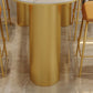 White Stone Top Counter-height Pub Table Contemporary Legs Bar Dining Table Clearhalo 'Bar Furniture' 'Bar Tables' 'bar_tables' 'furn' 'furn_bar_tables' 'Furniture' 'Kitchen & Dining Furniture' 1200x1200_ee0e48ef-cc7f-4569-9e9d-c9bbcb54c234