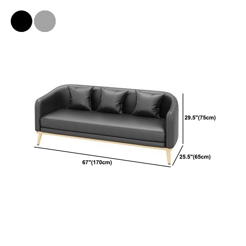 Hedendaagse hellende armbank 29.53 "H Single Cushion Sofa met kussens