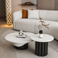 Slate Pedestal Coffee Table Round Modern Minimalist Coffee Table Clearhalo 'Coffee & Accent Tables' 'Coffee Tables' 'coffee_tables' 'furn' 'furn_coffee_tables' 'Furniture' 'Living Room Furniture' 1200x1200_ee10bae4-efb5-49b9-b694-33164b118c79