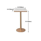 Glam White Faux Marble Bistro Table Indoor Gold Bar Table with Single Pedestal, Only Table Clearhalo 'Bar Furniture' 'Bar Tables' 'bar_tables' 'furn' 'furn_bar_tables' 'Furniture' 'furniture_bar_tables' 'Kitchen & Dining Furniture' 1200x1200_ee11b0b3-d062-4b9b-8000-b7349315158b