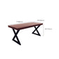 Table de salle à manger en bois de pin pour la maison, Table marron de Style industriel