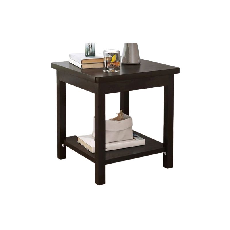 Tavolino da cocktail in stile moderno in legno artificiale nero/legno tavolino quadrato