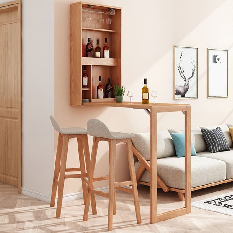 Bartisch aus massivem Holz, klappbarer Esstisch für Küche und Wohnzimmer