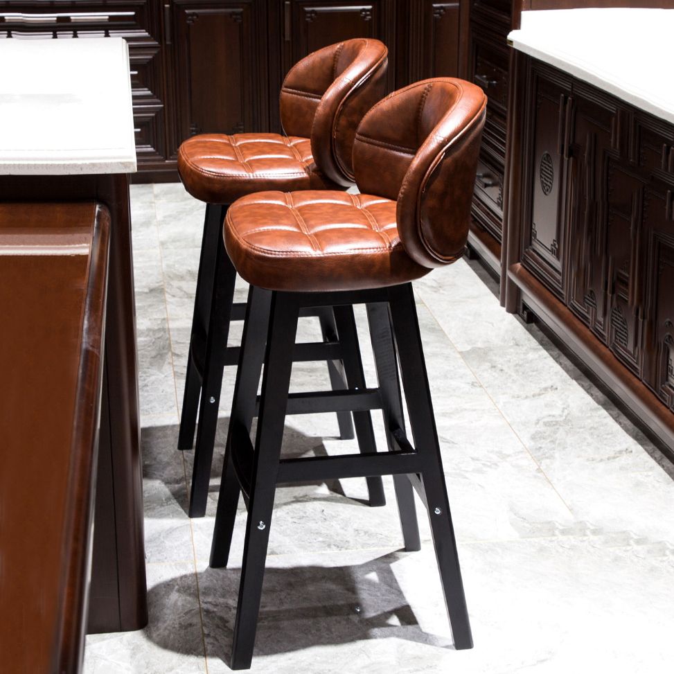 Modern Armless Counter Stool Wood Household Bar Stool with Cushion Clearhalo 'Bar Furniture' 'Bar Stools' 'bar_stools' 'furn' 'furn_bar_stools' 'furniture_bar_stools' 'Kitchen & Dining Furniture' 'kitchen&dining_furn' 'kitchen' 'kitchen_furn' Furniture' 1200x1200_ee13097f-4964-4ad3-83aa-28e1faf1a99a