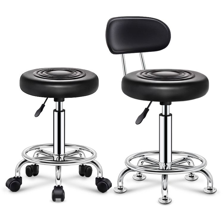 Contemporary Leather Adjustable Barstool Bristol Bar Stool with Round Clearhalo 'Bar Furniture' 'Bar Stools' 'bar_stools' 'furn' 'furn_bar_stools' 'furniture_bar_stools' 'Kitchen & Dining Furniture' 'kitchen&dining_furn' 'kitchen' 'kitchen_furn' Furniture' 1200x1200_ee14f5ce-a9f3-42be-86a8-6221c8963986