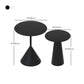 Mesa de centro con pedestal en blanco y negro, mesa de cóctel minimalista de metal
