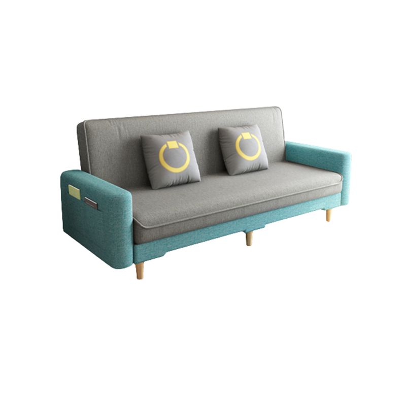 Linen Tight Back Contemporary Square Arm Sofa Bed with Storage Clearhalo 'furn' 'furn_sofas' 'Furniture' 'furniture_sofas' 'Living Room Furniture' 'Sofa' 'sofas' 1200x1200_ee1725e6-2b41-4310-ae69-a1b1fda5863a