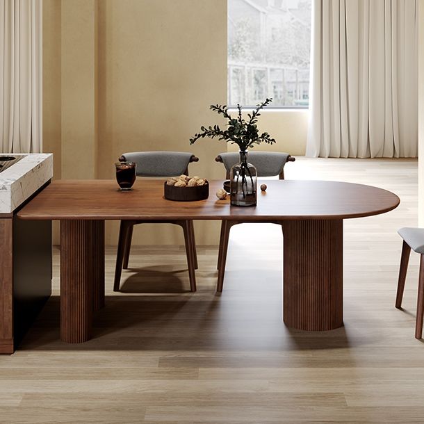 Contemporary Dining Table Pine Solid Wood Table with 3 Legs for Dining Clearhalo ' dining_table' 'Dining Tables & Seating' 'Dining Tables' 'Furniture' 'furniture_dining_table' 'Kitchen & Dining Furniture' 'kitchen&dining_furn' 'kitchen' 'kitchen_dining_table' 1200x1200_ee17c179-1992-4a75-969e-93aab5bc8ed5