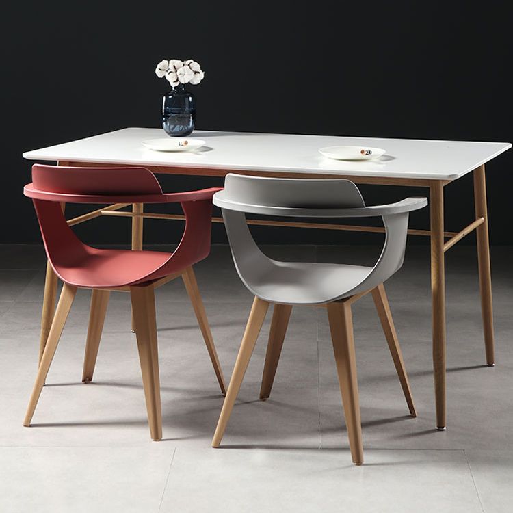 Modern Chair Open Back Dining Arm Chairs with Metal Legs for Kitchen Clearhalo ' kitchen&dining_furn' 'Dining Chairs' 'Dining Tables & Seating' 'dining_chair' 'furn' 'furn_dining_chair' 'Furniture' 'furniture_dining_chair' 'Kitchen & Dining Furniture' 'kitchen' 1200x1200_ee188fa5-ec1d-4467-b876-4407c0bc942c