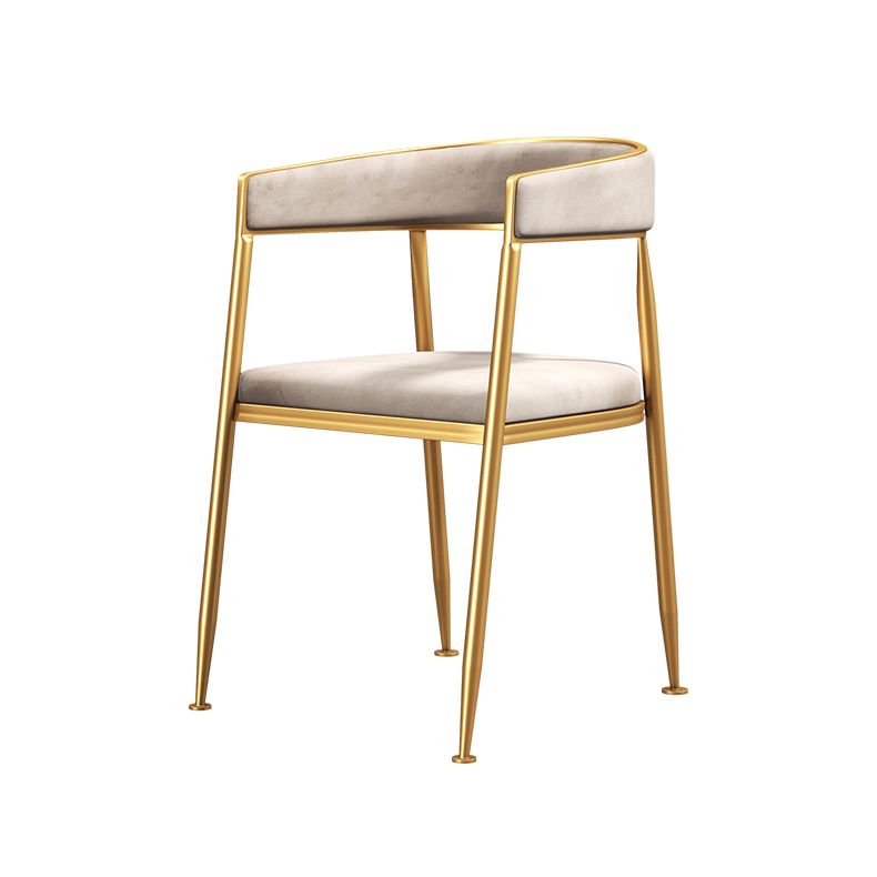 Glam Metal Armless Dining Chair Open Back Dining Side Chair for Home Use Clearhalo ' kitchen&dining_furn' 'Dining Chairs' 'Dining Tables & Seating' 'dining_chair' 'furn' 'furn_dining_chair' 'Furniture' 'furniture_dining_chair' 'Kitchen & Dining Furniture' 'kitchen' 1200x1200_ee18bc73-a90b-44ac-aacc-733b29a85c6a