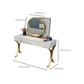 15.74" Wide Bedroom Dressing Table in White Make-up Vanity with 4 Drawers
