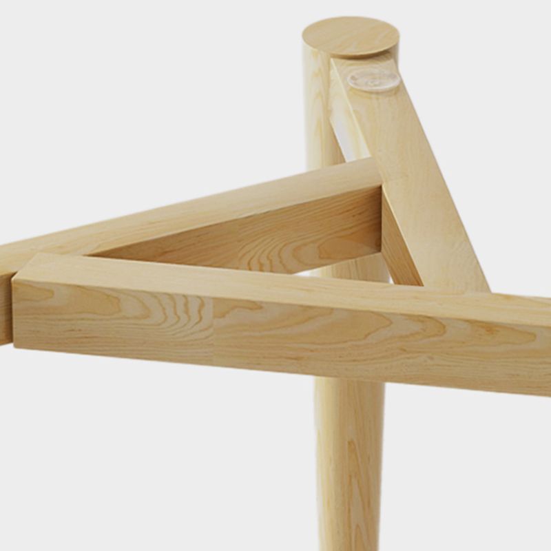 Wood and Glass 3 Legs Coffee Table Modern Triangle Clear Table