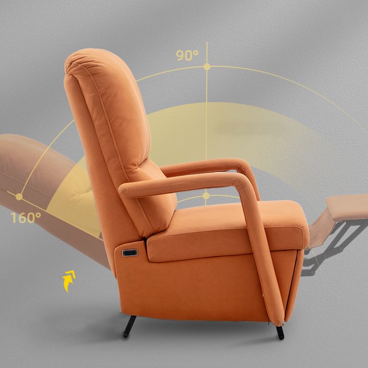 Faux Leather Recliner Chair Manial-Push Back Recliners with Footrest