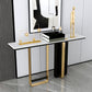 Tavolo di console rettangolare in pietra glam 31,5 "tavolo di accento alto