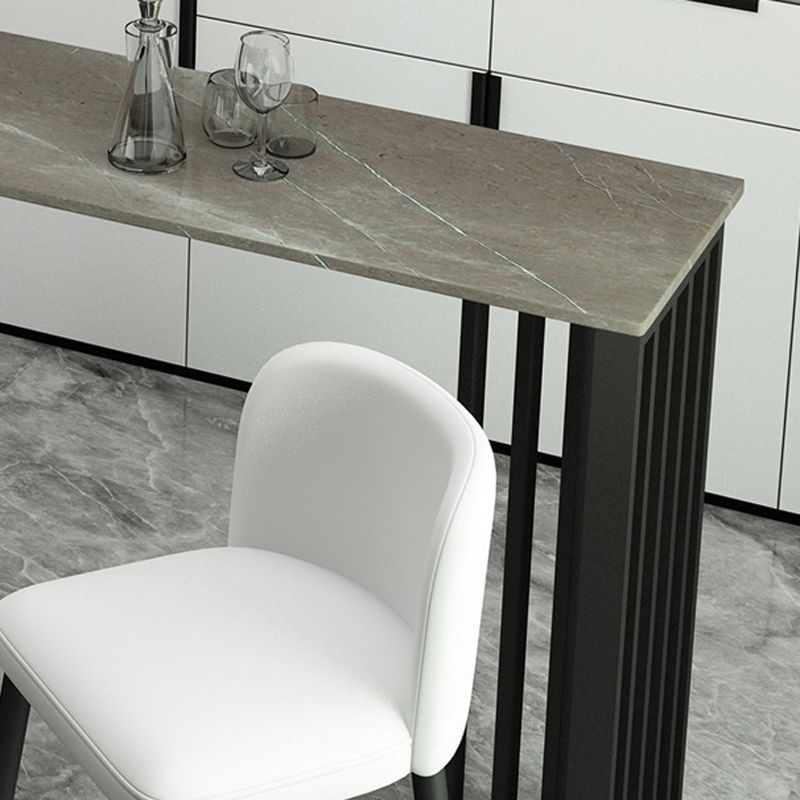 Industrielles 1/2/4-teiliges Bartisch-Set, rechteckiger Bartisch mit hohen Metallhockern