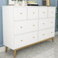 Glamour contemporain en bois coffre horizontall commode coffre avec des jambes en métal