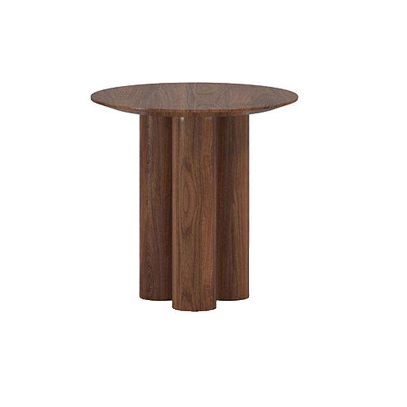 Rustic Side End Snack Table Brown Living Room Round 3 Legs Corner Table