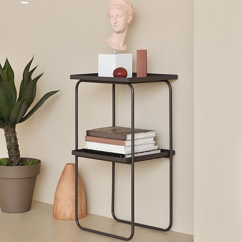 Sled Base Side Table Rectangular Metal Top End Table with Shelf Clearhalo 'Coffee & Accent Tables' 'End & Side Tables' 'end_side_tables' 'furn' 'furn_end_side_tables' 'Furniture' 'Living Room Furniture' 1200x1200_ee1f8fe4-2601-4ad3-9c87-2597f99fca14