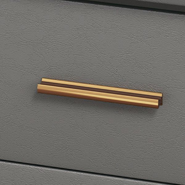 Tablette de chevet de lit en cuir classique armoire de chevet glamour avec tiroirs