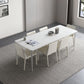 Modern White Stone Table 4 Legs Rectangle Dining Table for Kitchen Clearhalo 'Dining Tables & Seating' 'Dining Tables' 'dining_table' 'Furniture' 'furniture_dining_table' 'Kitchen & Dining Furniture' 'kitchen' 'kitchen_dining_table' 1200x1200_ee22e45c-e66c-470d-a5e6-97dd35dec6ad