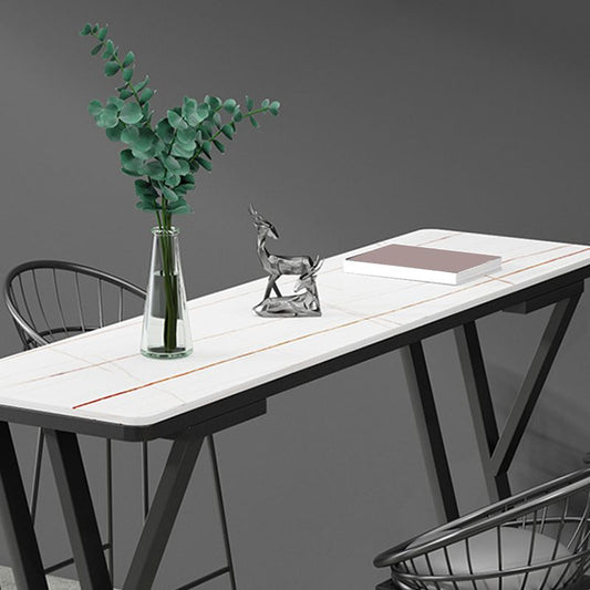 長方形の焼結された石のバーテーブルスレッドベースダイニングテーブルキッチンリビングルーム