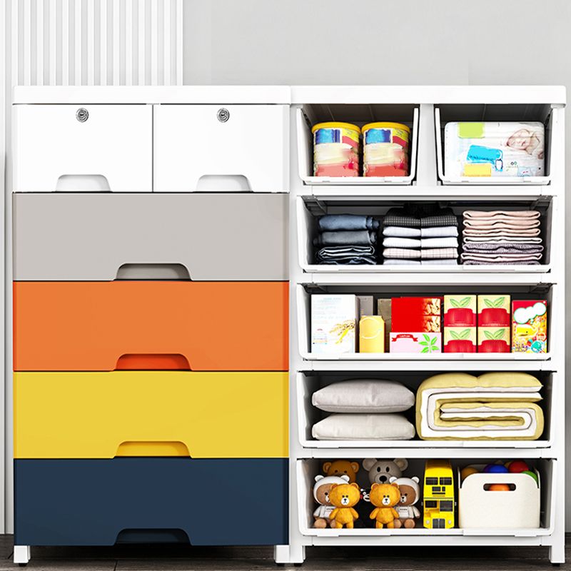 Modern Style Non-Hanging Armoire Plastic Home Storage Cabinet