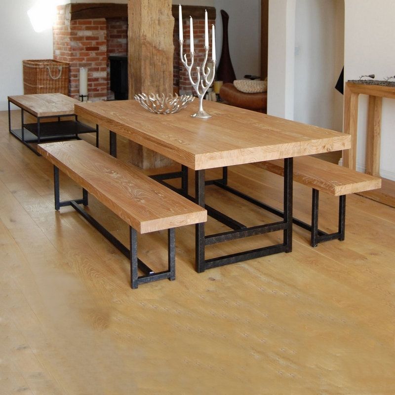Metal Rectangle Industrial Dining Table Pine Solid Wood Top Table with Trestle Base Clearhalo ' dining_table' 'Dining Tables & Seating' 'Dining Tables' 'furn' 'furn_dining_table' 'Furniture' 'furniture_dining_table' 'Kitchen & Dining Furniture' 'kitchen&dining_furn' 'kitchen' 'kitchen_dining_table' 1200x1200_ee24a751-234e-4814-b922-90a88218d5cf