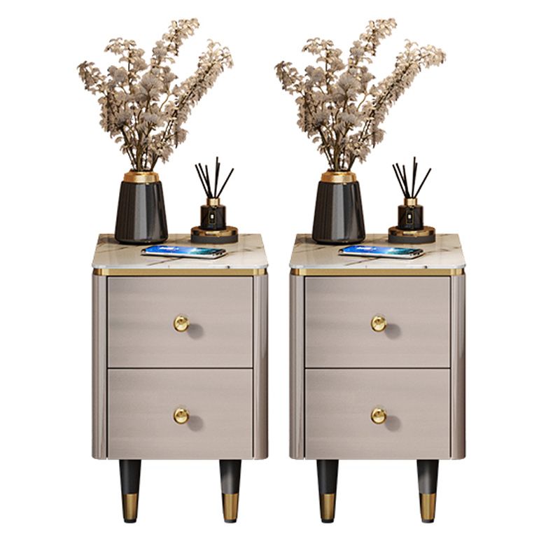 Comodino moderno per accento di pietra del comodino con 2 cassetti