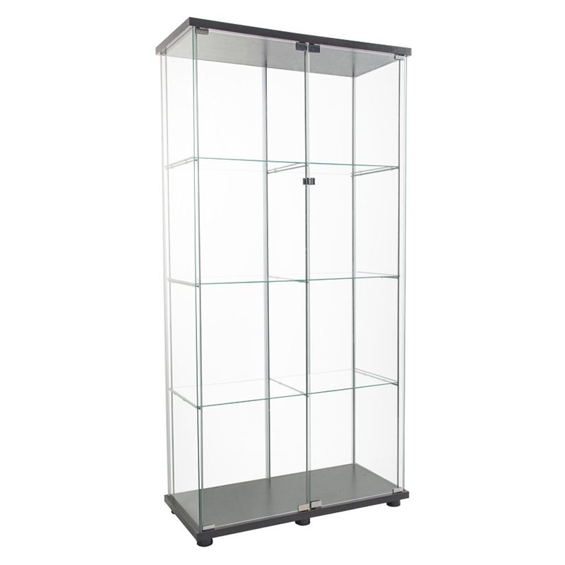 Contemporary Tempered Glass Curio Cabinet Glass Doors Display Cabinet for Bedroom Clearhalo 'Display & China Cabinets' 'display_china_cabinets' 'furn' 'furn_display_china_cabinets' 'Furniture' 'Kitchen & Dining Furniture' 1200x1200_ee26291b-c718-49aa-bf11-ee6d9fed0a7e