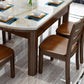 Modern Stone Round Dining Table Rubber Wood Legs for Dining Room Clearhalo 'Dining Tables & Seating' 'Dining Tables' 'dining_table' 'furn' 'furn_dining_table' 'Furniture' 'Kitchen & Dining Furniture' 1200x1200_ee26c699-2170-4b12-bb2a-fedecdd07977
