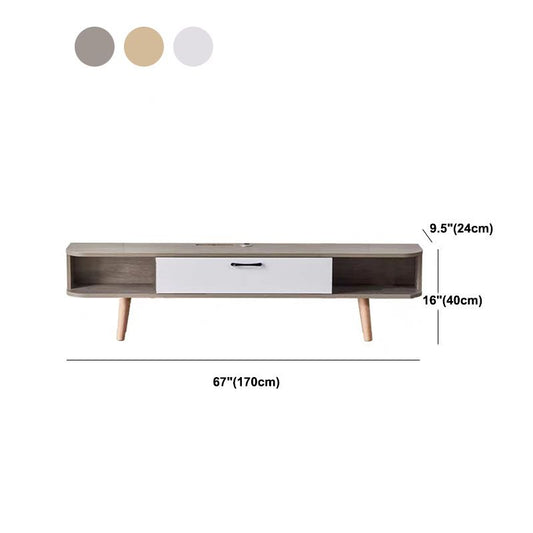 Console televisiva alta 15,75 pollici Scandinavia in legno TV stand con scaffale aperto