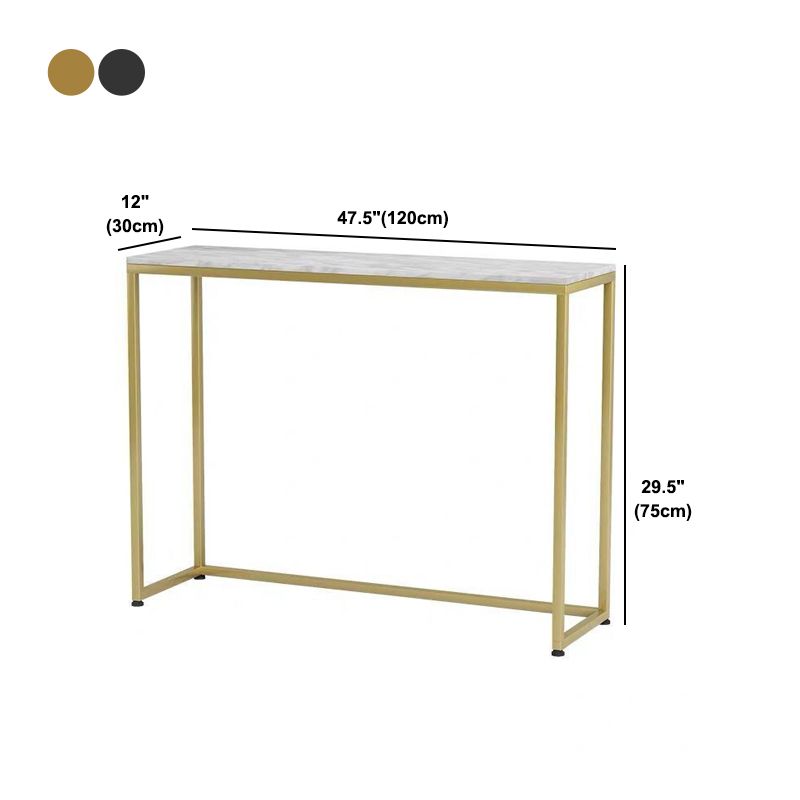 Tabella della console superiore in marmo per accento console Hall 29.53 "