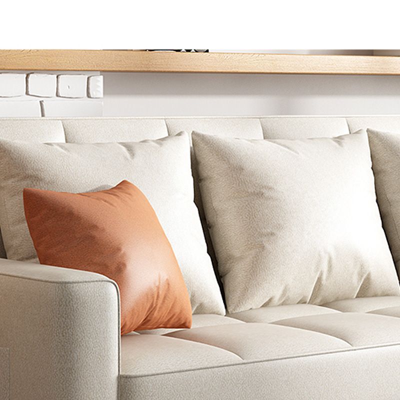 Square Arm Cream Cushion Back Sectionals Contemporary Stain-Resistant Chaise Sofa Clearhalo 'Furniture' 'furniture_sectionals' 'kitchen' 'kitchen_sectionals' 'Living Room Furniture' 'Sectionals' 1200x1200_ee2b8ac6-3bff-4ab5-aee7-3a4ff6e84a1f