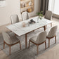 Midcentury Stone Dining Table Rectangle 4 Legs Furniture,43.3"L x 31.5"W x 30.7"H Clearhalo ' dining_table' 'Dining Tables & Seating' 'Dining Tables' 'furn' 'furn_dining_table' 'Furniture' 'furniture_dining_table' 'Kitchen & Dining Furniture' 'kitchen&dining_furn' 'kitchen' 'kitchen_dining_table' 1200x1200_ee2dea9a-6281-4d50-a2ed-c4df0a34e6c2