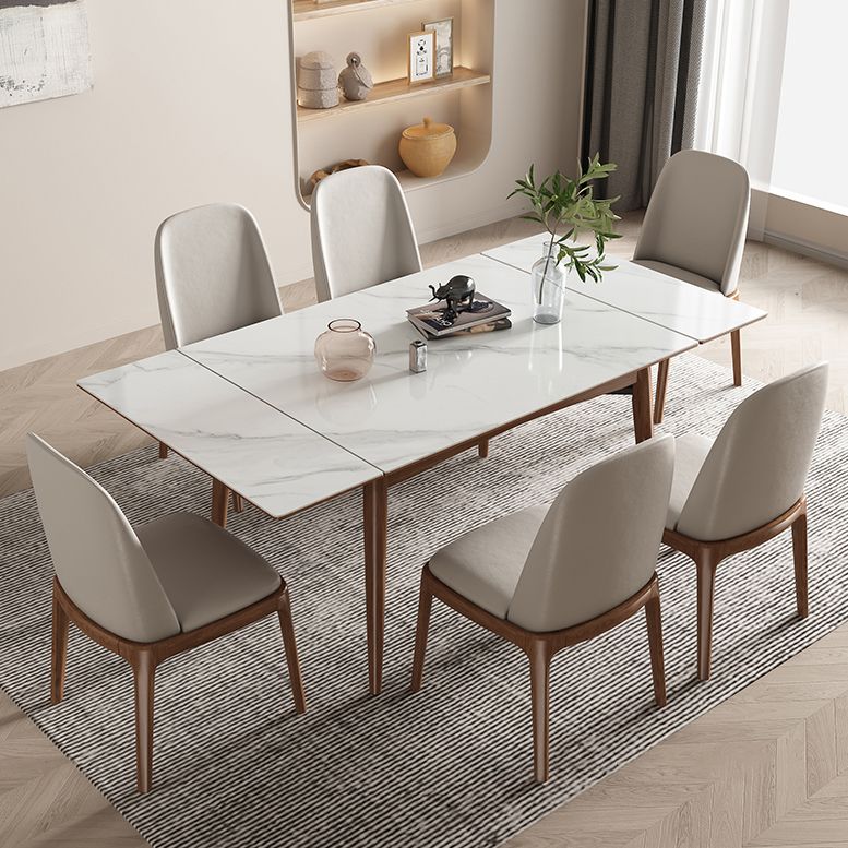 Midcentury Stone Dining Table Rectangle 4 Legs Furniture,43.3"L x 31.5"W x 30.7"H Clearhalo ' dining_table' 'Dining Tables & Seating' 'Dining Tables' 'furn' 'furn_dining_table' 'Furniture' 'furniture_dining_table' 'Kitchen & Dining Furniture' 'kitchen&dining_furn' 'kitchen' 'kitchen_dining_table' 1200x1200_ee2dea9a-6281-4d50-a2ed-c4df0a34e6c2