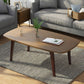 4 Legs Rectangular Coffee Table with Storage Rack Made of Wood Clearhalo 'Coffee & Accent Tables' 'Coffee Tables' 'coffee_tables' 'furn' 'furn_coffee_tables' 'Furniture' 'furniture_coffee_tables' 'Living Room Furniture' 1200x1200_ee2f40a4-1d71-4332-a1b0-f7e3f0b693b9