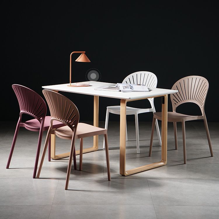 Contemporary Style Dining Chairs Plastic Dining Armless Side Chairs for Kitchen Clearhalo ' kitchen&dining_furn' 'Dining Chairs' 'Dining Tables & Seating' 'dining_chair' 'furn' 'furn_dining_chair' 'Furniture' 'furniture_dining_chair' 'Kitchen & Dining Furniture' 'kitchen' 1200x1200_ee30e2cb-2dd5-4640-b58a-2f253f8438d0
