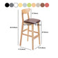 Contemporary Dessert Shop Stool Matte Finish Upholstered Bar Stools Clearhalo 'Bar Furniture' 'Bar Stools' 'bar_stools' 'furn' 'furn_bar_stools' 'Furniture' 'Kitchen & Dining Furniture' 1200x1200_ee33423d-610f-447a-96b0-e98cdbb74c10