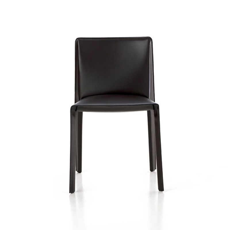 Chaise d'appoint moderne et Simple, en Faux cuir, sans accoudoirs, pour salle à manger, chambre à coucher
