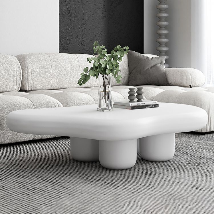 Solid Wood 4 Legs Coffee Table Minimalist Nordic Style Coffee Table