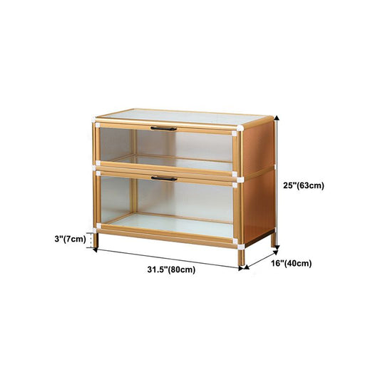 Sideboard in metallo in stile moderno dorato con porta per la cucina