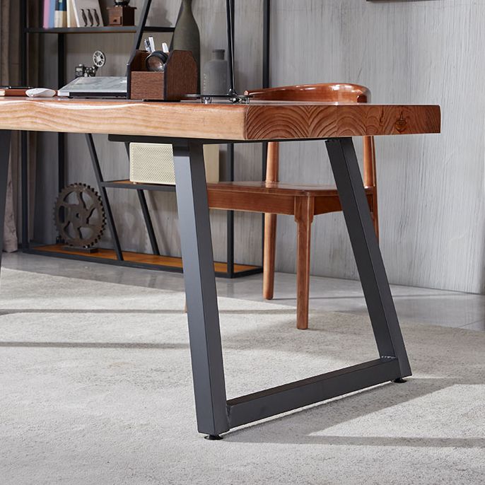 Set di tavoli da pranzo rettangolare marrone 1/2/5/7 PC Dinette in legno massiccio per la cucina