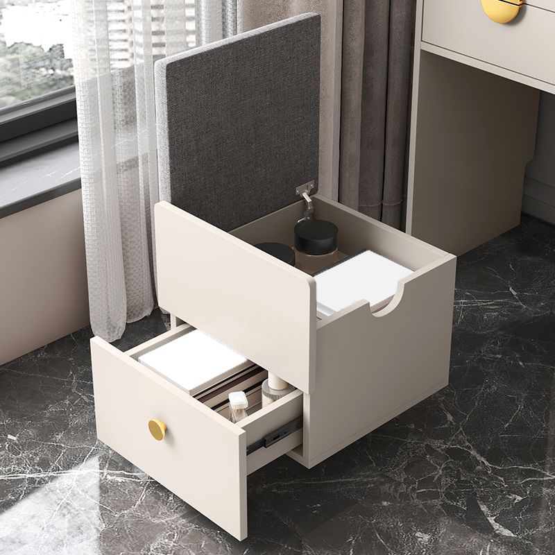 Mostrador moderno de escritorio de tocador blanco/gris