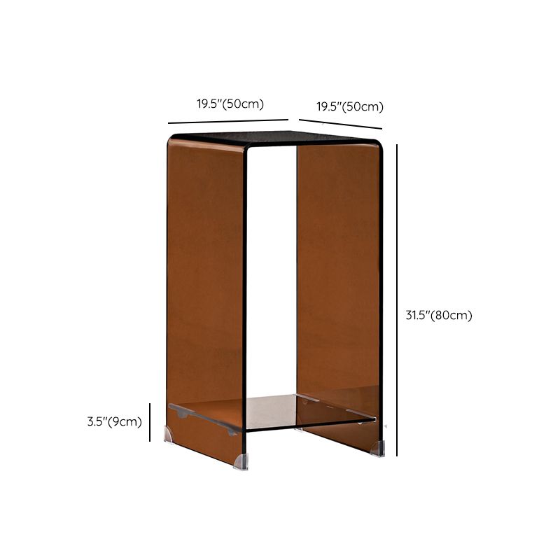 Mesa de esquina de vidrio moderna mesa de extremo redonda para sala de estar para sala de estar