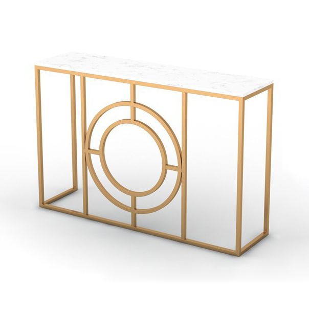 Glam Console Accent Table Antique Finish Rectangle Console Sofa Table