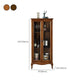 Traditional Rubberwood Display Stand Glass Doors Display Cabinet for Living Room Clearhalo 'Display & China Cabinets' 'display_china_cabinets' 'furn' 'furn_display_china_cabinets' 'Furniture' 'Kitchen & Dining Furniture' 1200x1200_ee3b0b99-f0da-484a-9f70-ef6f0871223a