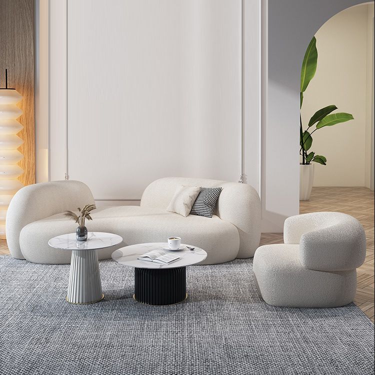 Beige Contemporary Standard Armless Sofa Curved Sofa for Living Room, Apartment Clearhalo 'furn' 'furn_sofas' 'Furniture' 'Living Room Furniture' 'Sofa' 'sofas' 1200x1200_ee3c15f7-7d9d-40b5-b8b3-afbf1a573b47